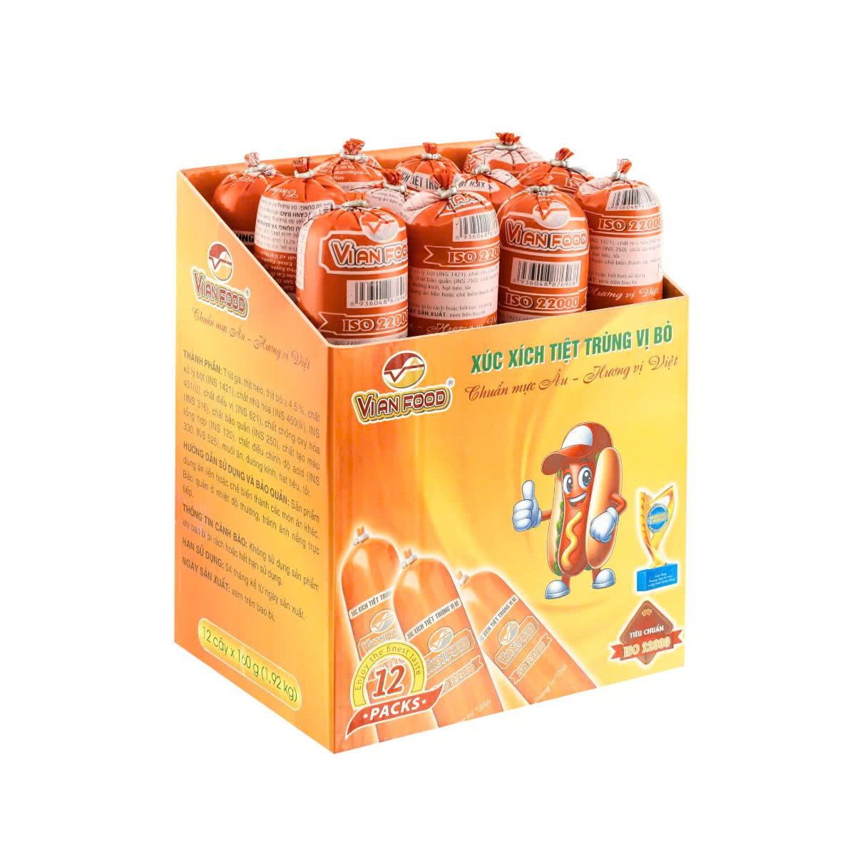 Xúc xích bò loại cây (Siêu to: 130gr - 160gr - 200gr)